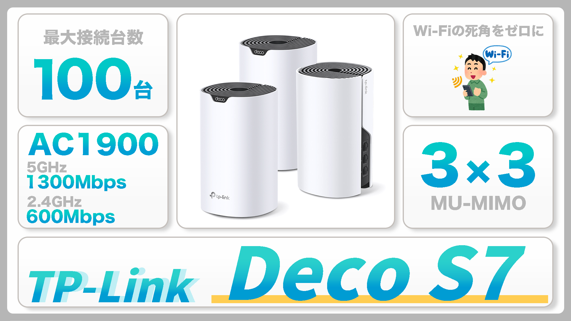 TP-Link Deco S7】新時代のメッシュWi-Fiで快適インターネットを作ろう